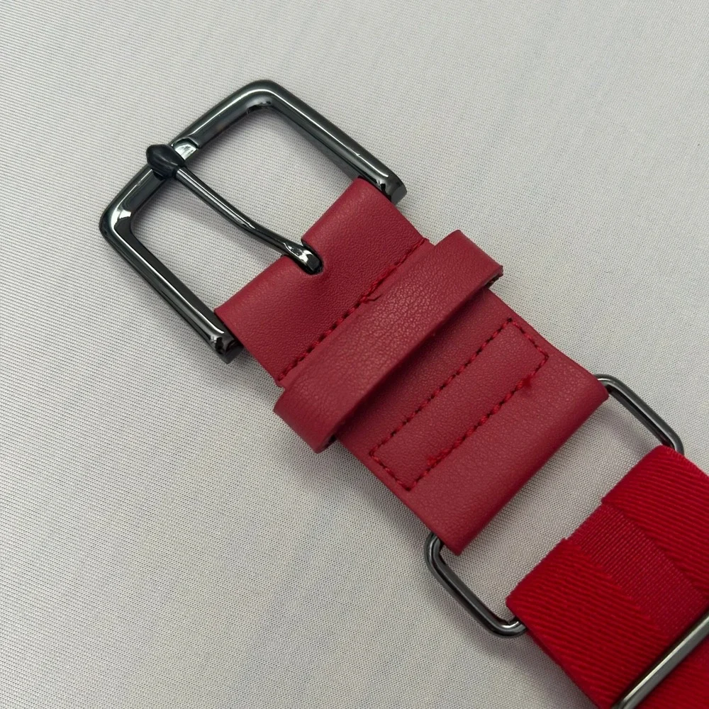 Nike Golf/Baseball Mens Stretch Web Belt Red Adjustable Swoosh One Size